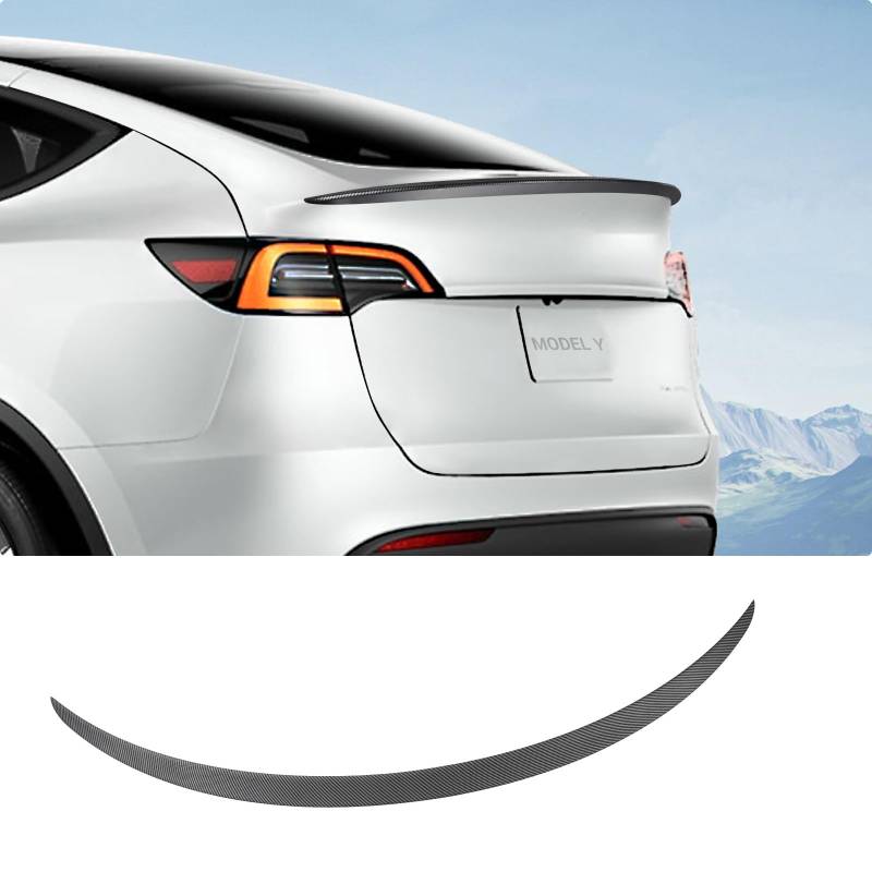 BASENOR Tesla Model Y Performance Spoiler Original Trunk Wing ABS Matte Carbon Fiber 2021 2022 2023 2024 Gen 2 von BASENOR