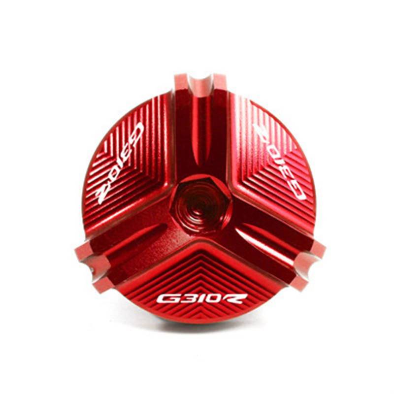 BASII Oil Filler Cap Plug Cover Fit for BMW G310R G310GS 2017 2018 Motorcycle Accessories CNC Aluminum Öleinfüllstopfen (Size : G310R Red) von BASII