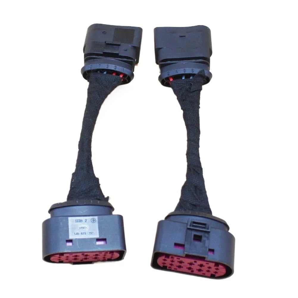 BASPHHH Auto Sensor Stecker 1J0973737 1J0973835 Kompatibel Mit VW Für Golf MK6 2 Stück Auto Xenon Scheinwerfer 10 Bis 14 Pin Kabelbaum Stecker Stecker Adapter BASPHHH Auto Sensor Stecker 1J0973737 1J0973835 Kompatibel Mit VW Für Golf MK6 2 Stück Auto Xenon Scheinwerfer 10 Bis 14 Pin Kabelbaum Stecker Stecker Adapter von BASPHHH