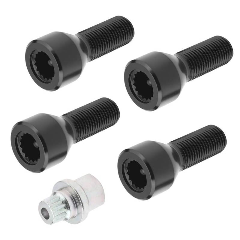BASPHHH Felgenschraube Kompatibel mit 7 Series für X3 2000-2010 Radschloss-Set Radmuttern Bolzen 36136786426 von BASPHHH