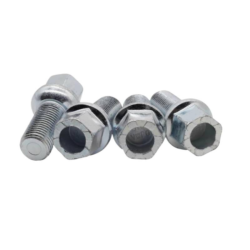 BASPHHH Felgenschraube Kompatibel mit A2 2000-2005 Für A3 für 8P 2003-2012 Auto Radschrauben Silber Stahlrad von BASPHHH