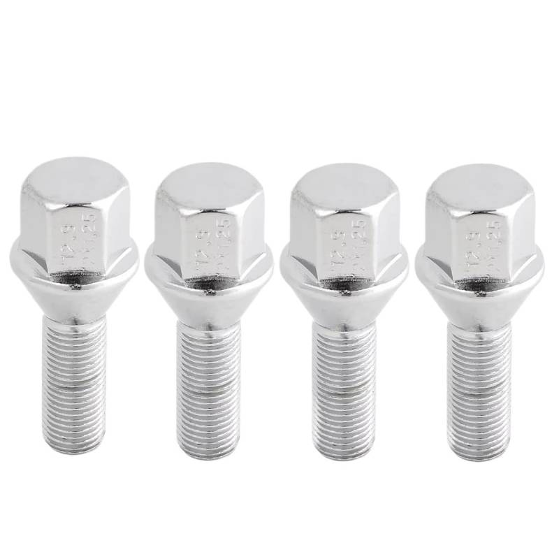 BASPHHH Felgenschraube Kompatibel mit Chrysler für 200 2015 2016 2017 2018 2019 Auto-Radschrauben aus Karbonstahl M12 × 1,25 28 mm von BASPHHH