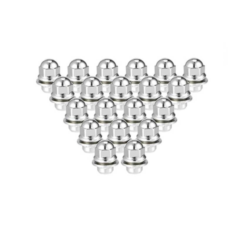 BASPHHH Felgenschraube Kompatibel mit Dodge für Stratus 2002-2005 Auto-Stahl-Radmuttern M12 x 1,5 MR455707(20pcs) von BASPHHH