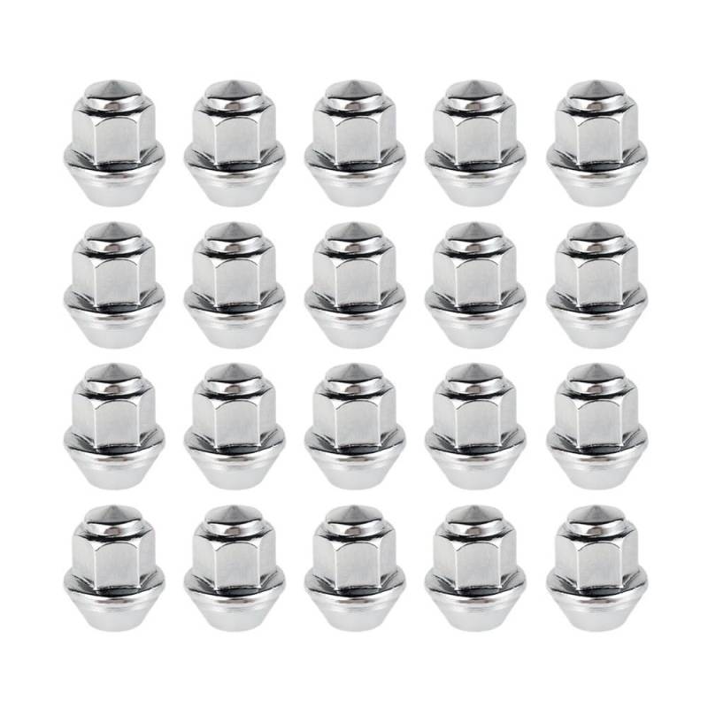 BASPHHH Felgenschraube Kompatibel mit Ford M12x1,5 19mm Radmuttern für Räder Sechskant-Radmuttern 60 Grad Kegel Kohlenstoffstahl plattierte Muttern 1678260 von BASPHHH