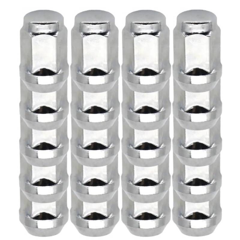 BASPHHH Felgenschraube Kompatibel mit Ford für Edge 2006-2014 Auto Chromstahl Radmuttern 1/2"-20 60 Grad konisch 32mm von BASPHHH