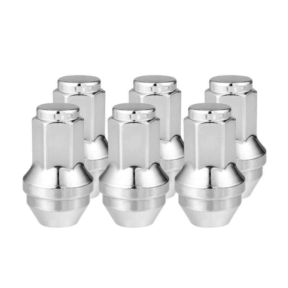 BASPHHH Felgenschraube Kompatibel mit Ford für Expedition 2000-2014 Auto Chrom Radmuttern Bulge M14x2.0(6pcs M14x2.0 54mm) von BASPHHH