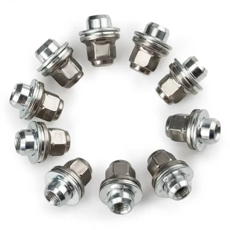 BASPHHH Felgenschraube Kompatibel mit Jaguar für XJ 2009-2021 Radmuttern Chrom Autoteil 12x1,5 C2C35294010 von BASPHHH