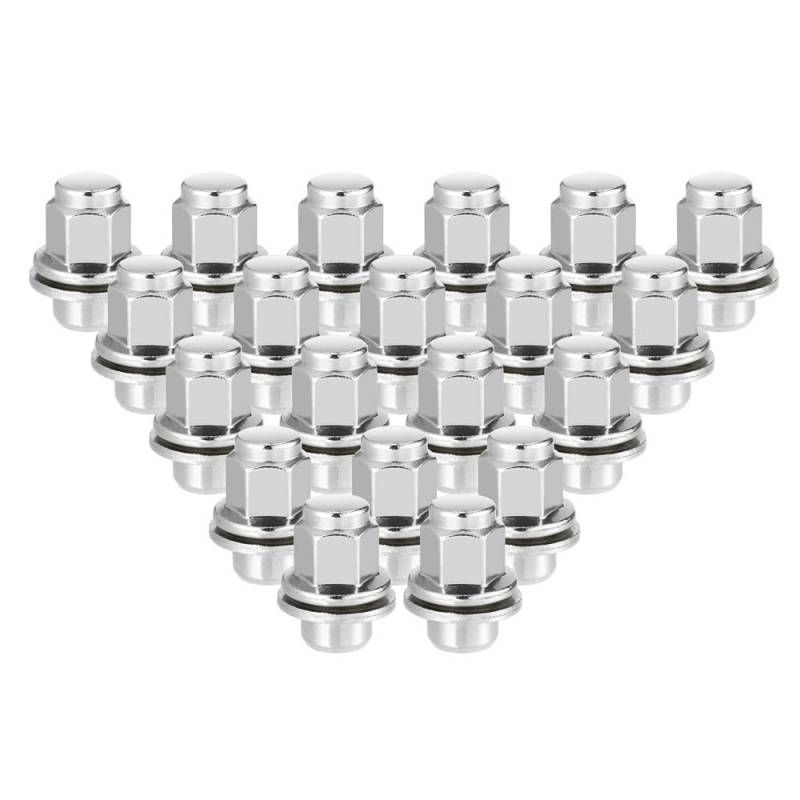BASPHHH Felgenschraube Kompatibel mit Jaguar für XJ 2010-2017 Acorn Bulged Chrome Radmuttern C2C35294 C2C35294010 von BASPHHH