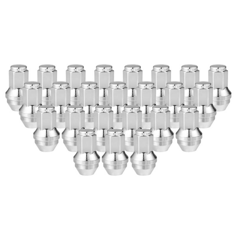 BASPHHH Felgenschraube Kompatibel mit Lincoln für Navigator 2000-2014 Auto Chrom Radmuttern Ausbuchtung M14x2.0(24pcs M14x2.0 54mm) von BASPHHH