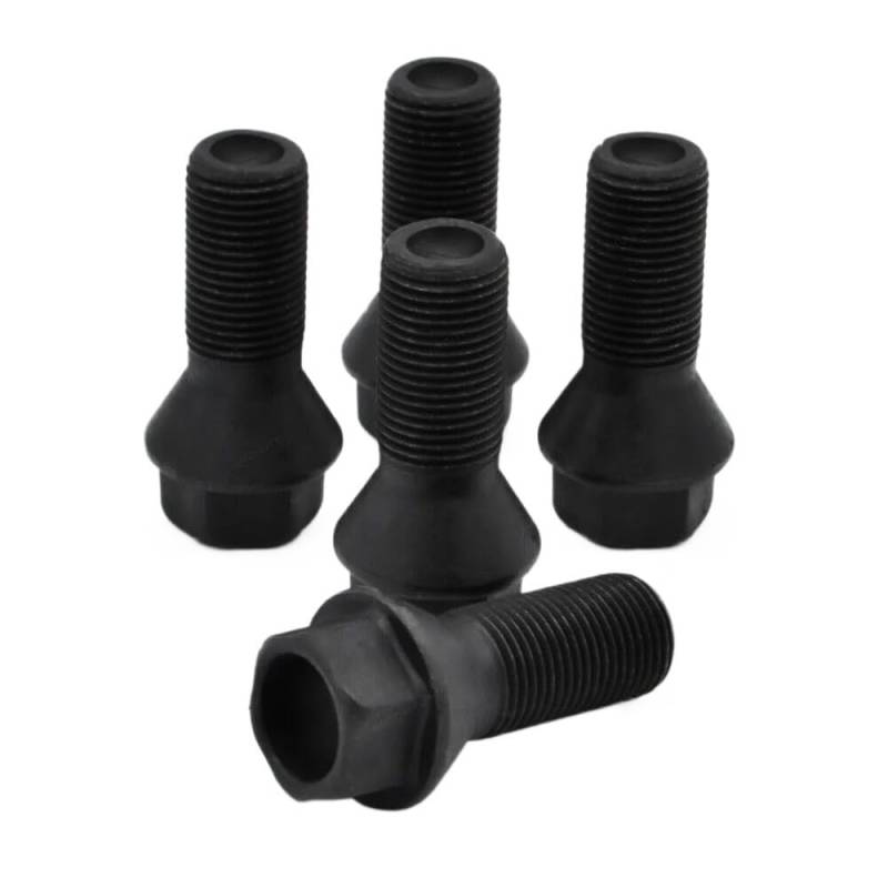 BASPHHH Felgenschraube Kompatibel mit MINI für R56 Radschrauben Schwarze konische Sitzmuttern M14 x 1,25, 27 mm von BASPHHH