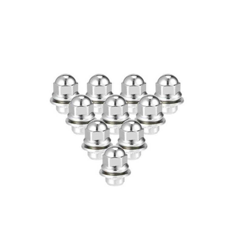 BASPHHH Felgenschraube Kompatibel mit Mitsubishi für Lancer 2007-2017 Auto-Stahl-Radmuttern M12 x 1,5 MR455707(10pcs) von BASPHHH