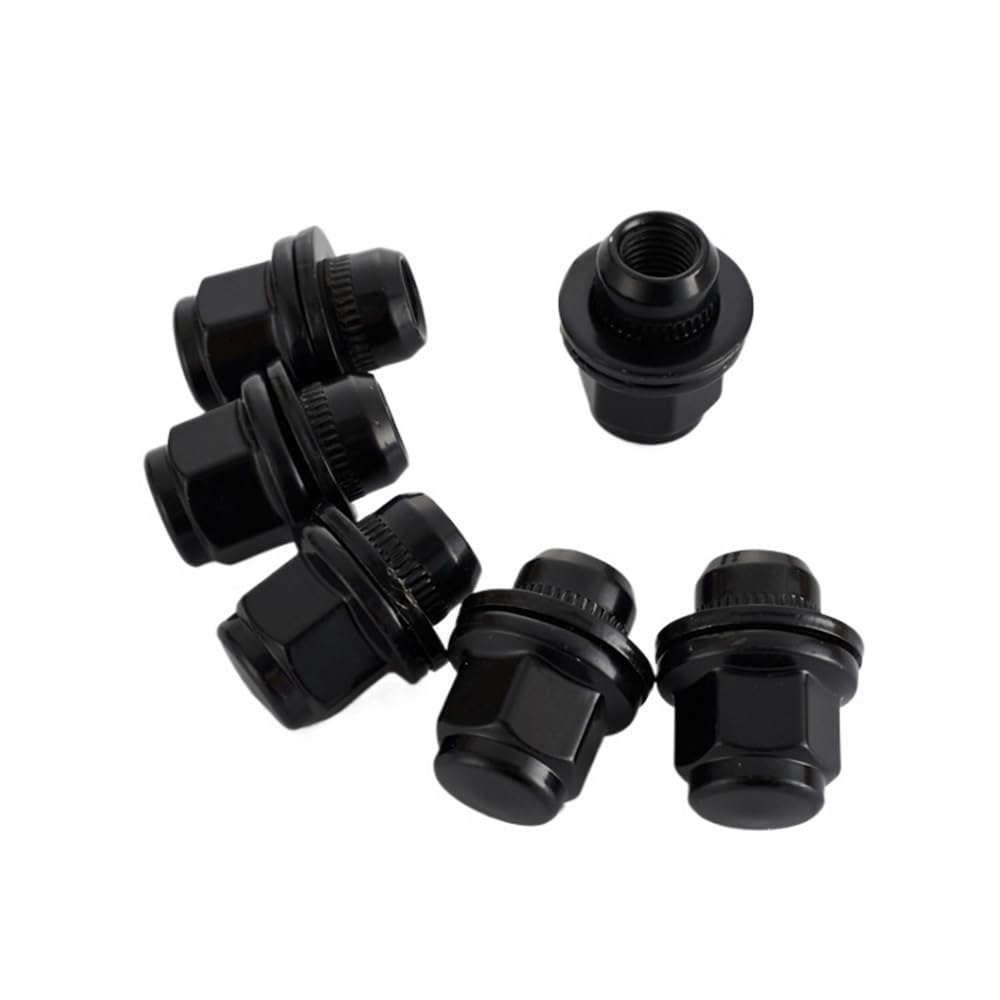 BASPHHH Felgenschraube Kompatibel mit Nissan für 200SX 1988-1998 für 240SX 1989-1998 Gewindegröße M12x1,25 Chrom-Radmuttern(Black) von BASPHHH