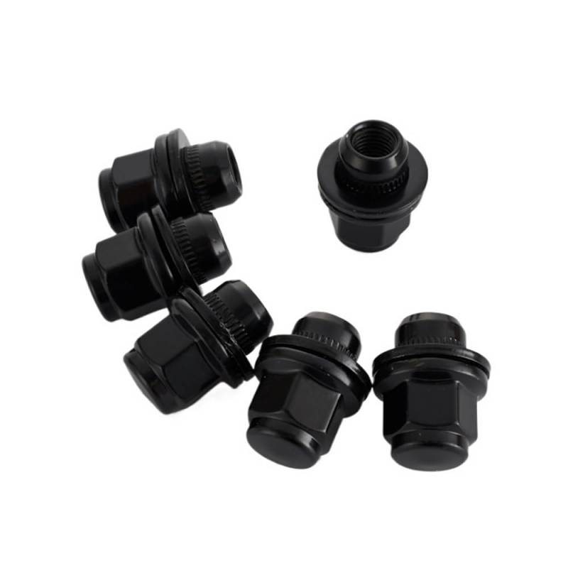 BASPHHH Felgenschraube Kompatibel mit Nissan für 200SX 1988-1998 für 240SX 1989-1998 Gewindegröße M12x1,25 Chrom-Radmuttern(Black) von BASPHHH