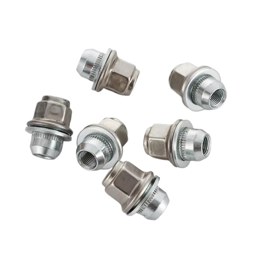 BASPHHH Felgenschraube Kompatibel mit Nissan für 200SX 1988-1998 für 240SX 1989-1998 Gewindegröße M12x1,25 Chrom-Radmuttern(Chrome) von BASPHHH