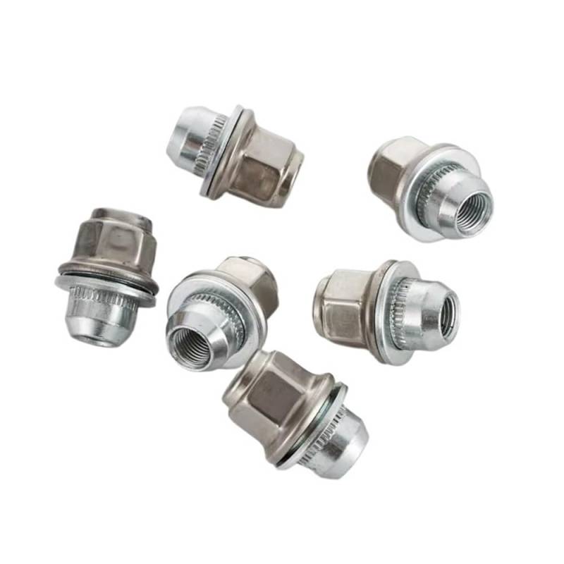 BASPHHH Felgenschraube Kompatibel mit Nissan für 200SX 1988-1998 für 240SX 1989-1998 Gewindegröße M12x1,25 Chrom-Radmuttern(Chrome) von BASPHHH