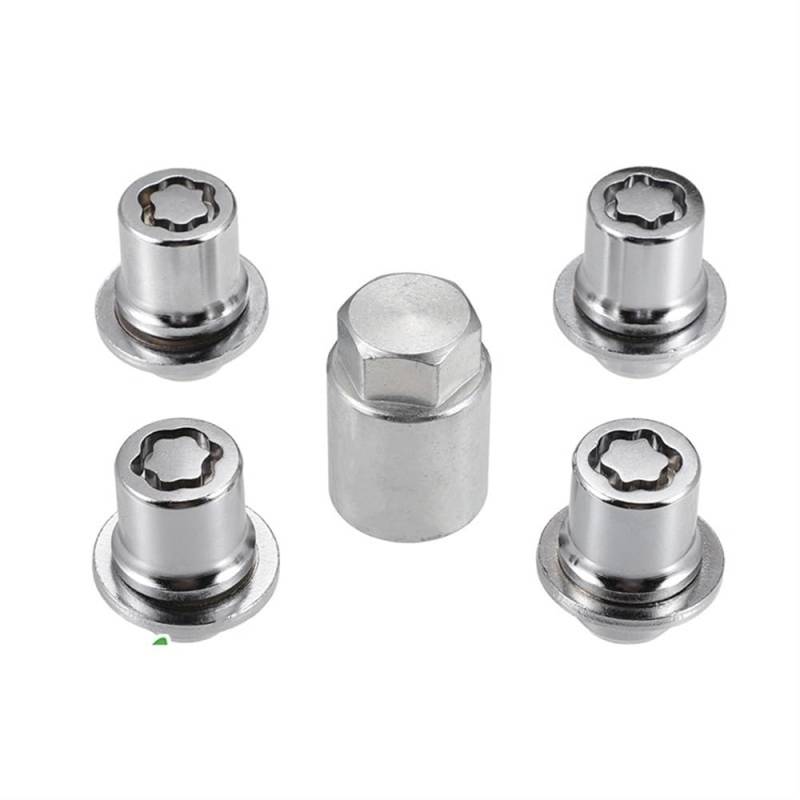 BASPHHH Felgenschraube Kompatibel mit Scion für tC 2005-2010 Radschloss-Radmuttern-Kits mit Schlüssel, 1 Set M12x1,5 von BASPHHH
