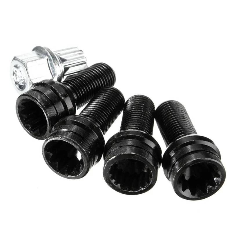 BASPHHH Felgenschraube Kompatibel mit Seat für Leon 2000-2006 Auto-Radmuttern-Schrauben-Sets M14 x 1,5 8D0601139F von BASPHHH