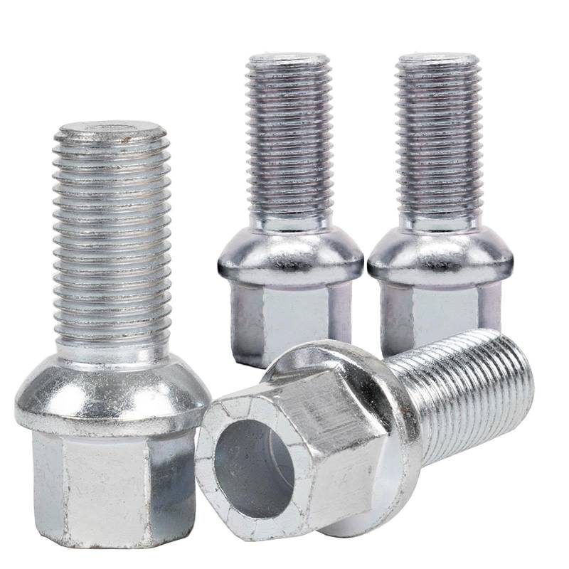 BASPHHH Felgenschraube Kompatibel mit VW für EOS 2006-2010 Auto-Radschrauben Länge Silber Autozubehör 28 mm WHT002437 von BASPHHH