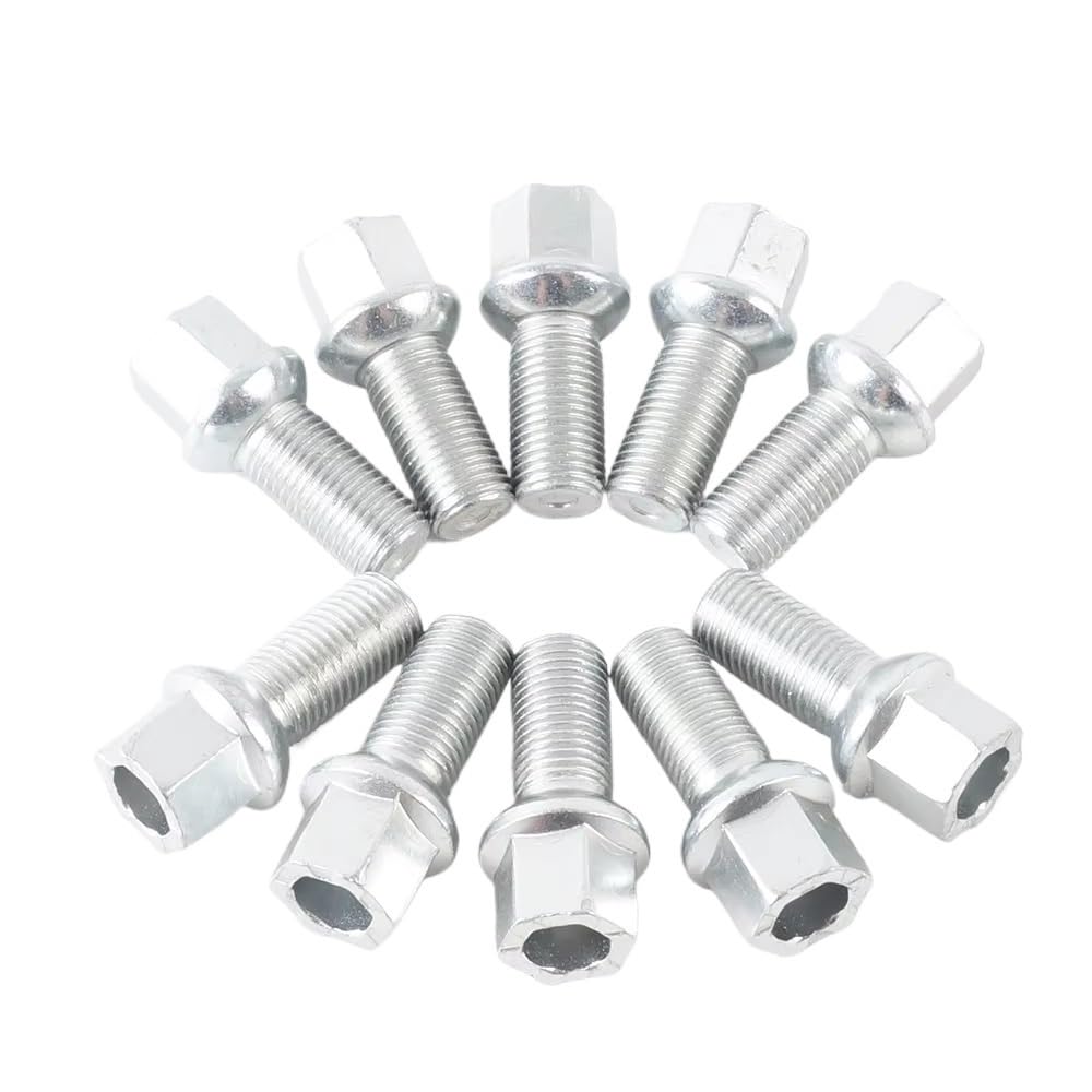 BASPHHH Felgenschraube Kompatibel mit VW für Golf für MK5 für MK6 für CC für Polo für J&etta für Käfer Radschrauben Reifenwirtel Radmutter 8D0601139D BASPHHH Felgenschraube Kompatibel mit VW für Golf für MK5 für MK6 für CC für Polo für J&etta für Käfer Radschrauben Reifenwirtel Radmutter 8D0601139D von BASPHHH