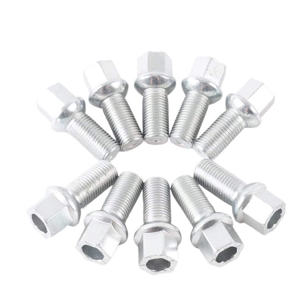 BASPHHH Felgenschraube Kompatibel mit VW für Passat B5 B6 B7 für CC für Tiguan für Polo für Bora für Golf für EOS Radschrauben Felgenschrauben 8D0601139D BASPHHH Felgenschraube Kompatibel mit VW für Passat B5 B6 B7 für CC für Tiguan für Polo für Bora für Golf für EOS Radschrauben Felgenschrauben 8D0601139D von BASPHHH