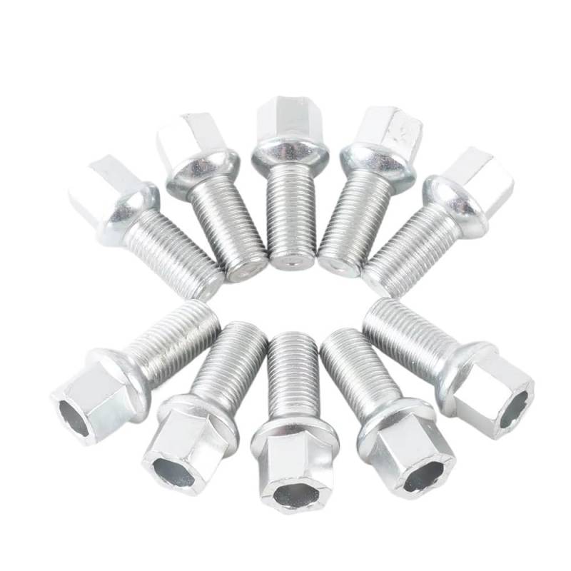BASPHHH Felgenschraube Kompatibel mit VW für Passat B5 B6 B7 für CC für Tiguan für Polo für Bora für Golf für EOS Radschrauben Felgenschrauben 8D0601139D von BASPHHH