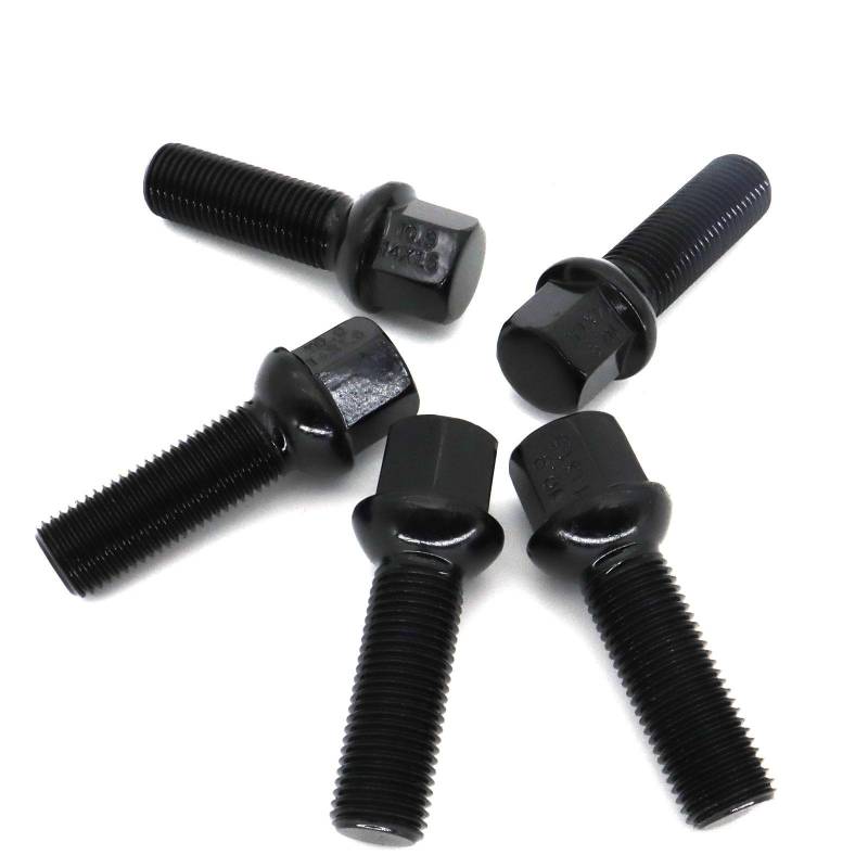 BASPHHH Felgenschraube Kompatibel mit VW für Phaeton 2002-2016 Autoradschrauben Autobolzen Zubehör M14 × 1,5 60 mm von BASPHHH