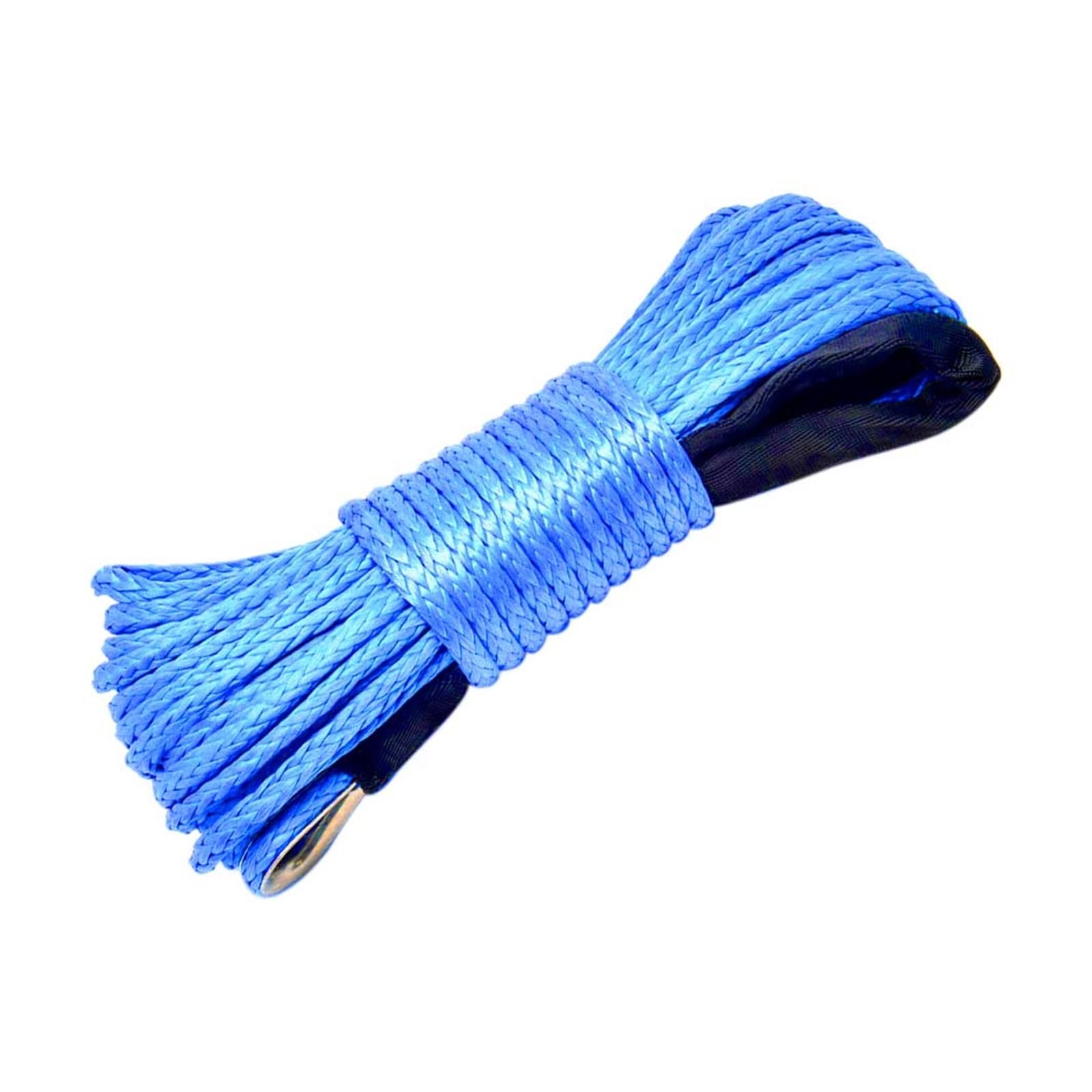 1/4''x50' Mit Mantel Outdoor Zubehör String ATV UTV Ersatz 12 Strang Synthetische Winde Seil Kabel Abschleppen Notfall Auto(Blue) von BASSFLY