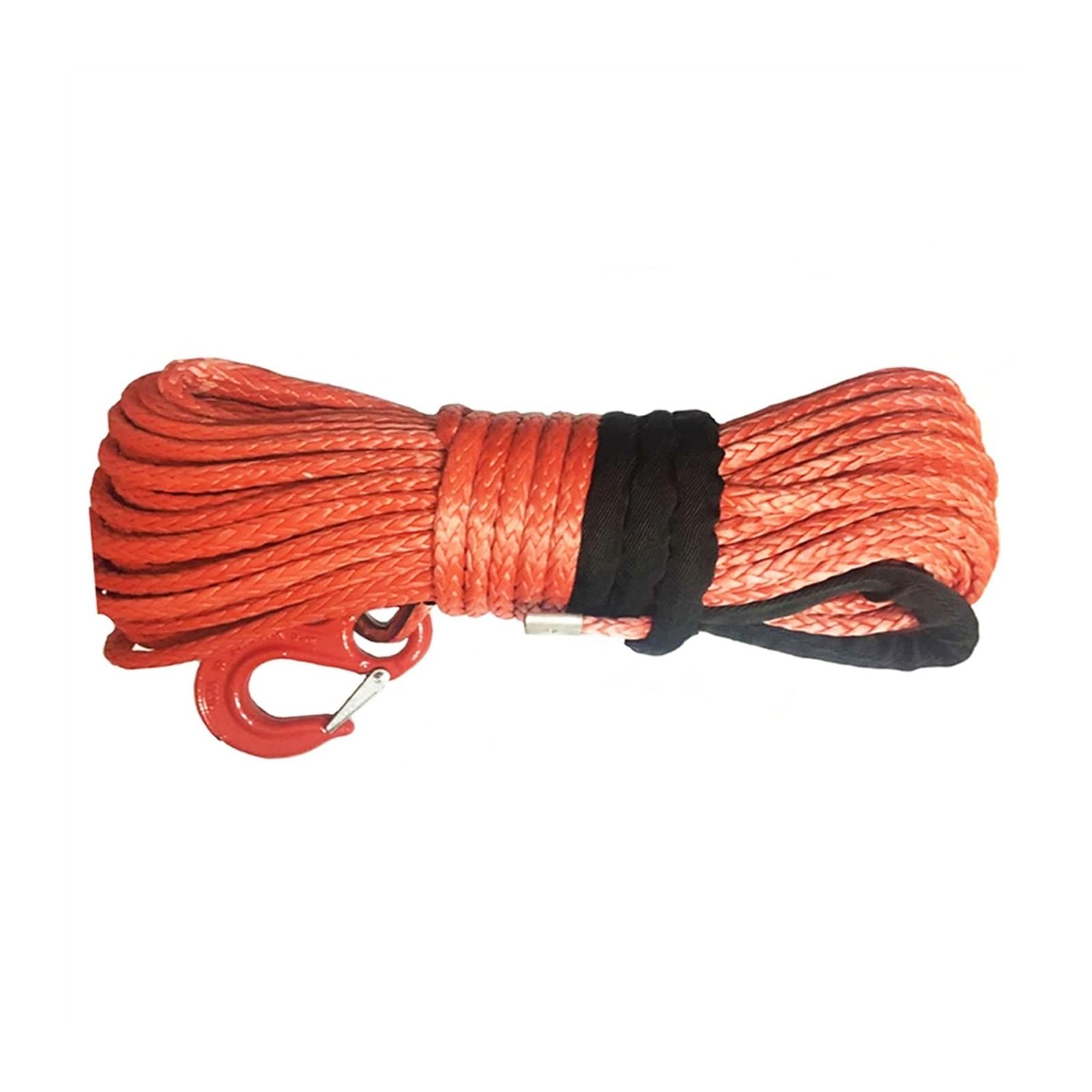 10 mm * 30 m Synthetisches Kabel mit Haken UHMWPE-Faser Windenseil Abschleppleine for Allradantrieb im Gelände(Orange) von BASSFLY