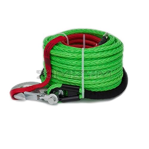 10 mm * 30 m mehrfarbige Windenleine, Abschleppseil, Polymer-Synthetikfaserseil, Plasmaseil for die Traktion von Geländefahrzeugen(Grass Green,12mm x 28M) von BASSFLY