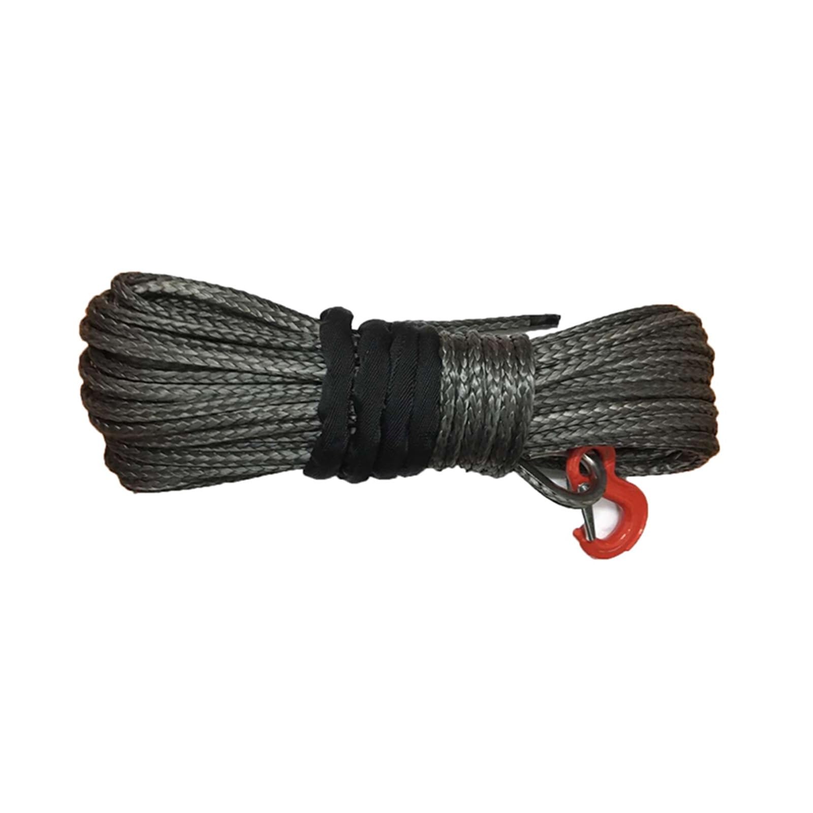 12 mm * 50 m Synthetisches UHMWPE-Windenseil mit 2 W Kausche und Hülse, verpackt for 4x4(Noir) von BASSFLY