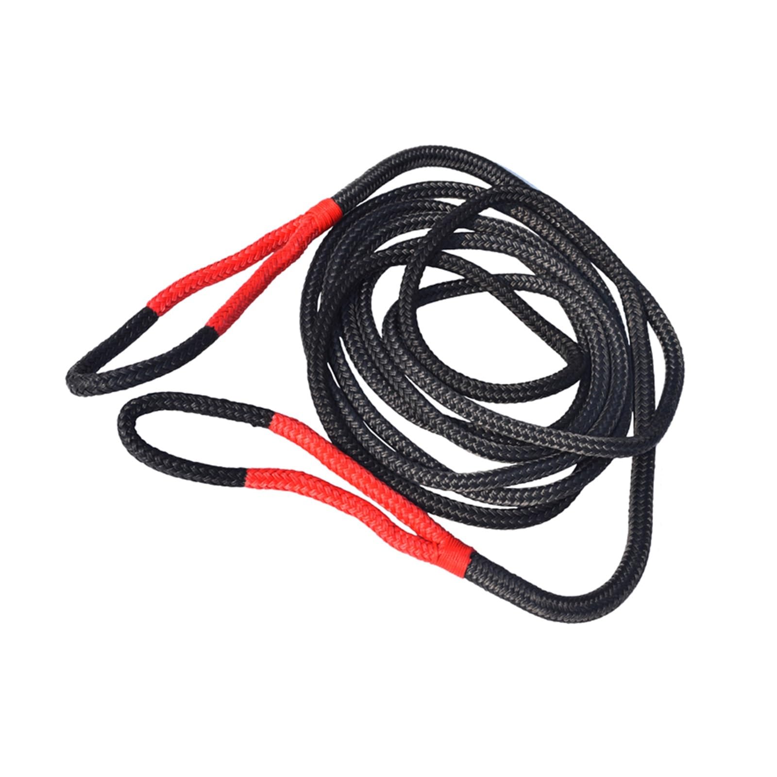 12 mm * 6 m (1/2 Zoll * 20 Fuß) BergungsseilDoppelt geflochtenes kinetisches Nylonseil (Orange, Blau, Schwarz)(Noir) von BASSFLY