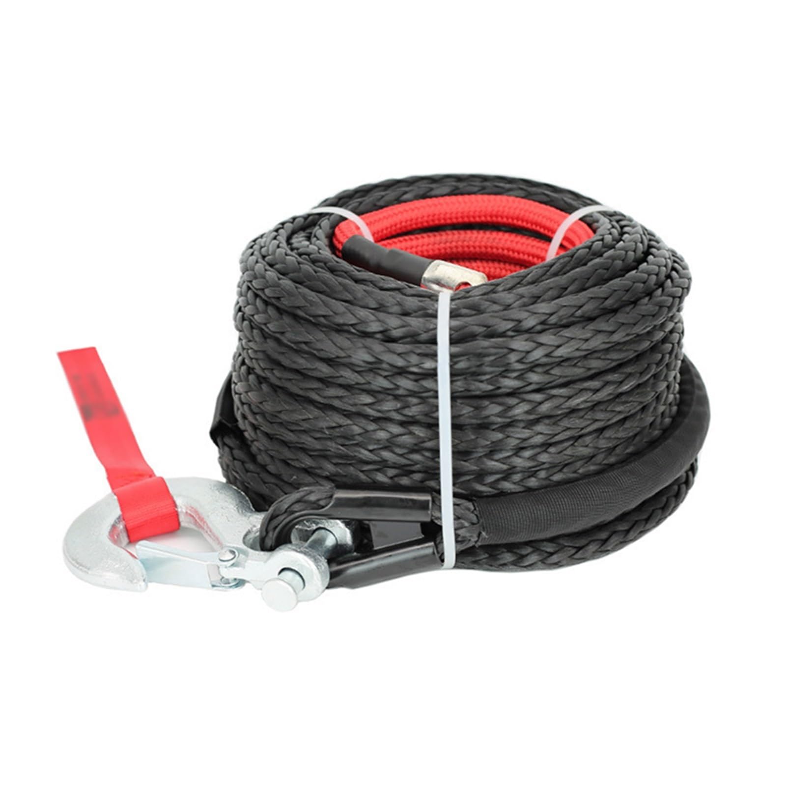 12mm x 28m 13mm x 25m Synthetisches Windenseil Abschleppwagen Off-Road-Anhängerseil for ATV-SUV-Fahrzeug(12mmx28m) von BASSFLY