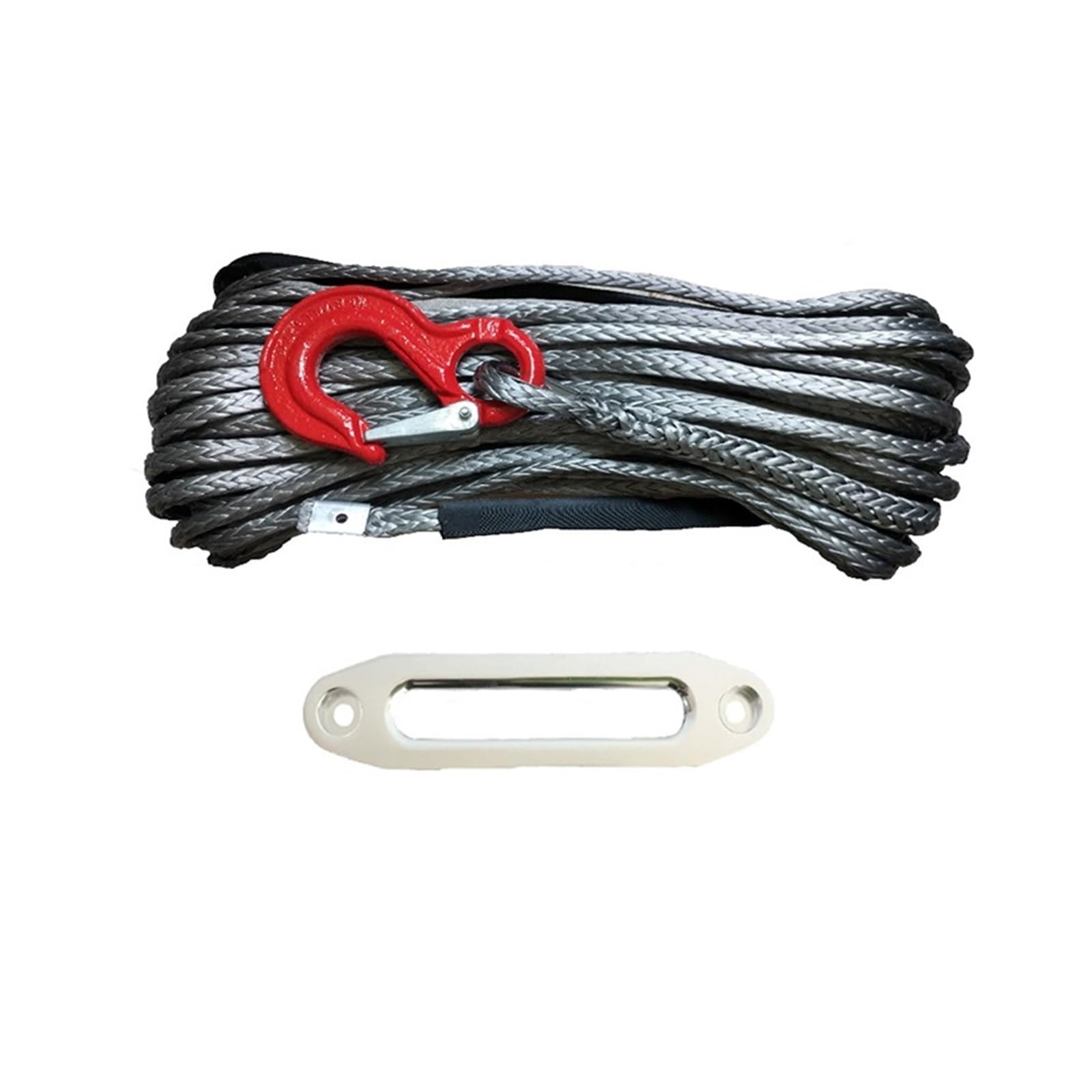 12mm x 30m mit Haken und 12000lbs Seilführung 4x4 Off Road Recovery Synthetisches Windenseil (Orange, Blau, Schwarz)(Noir) von BASSFLY