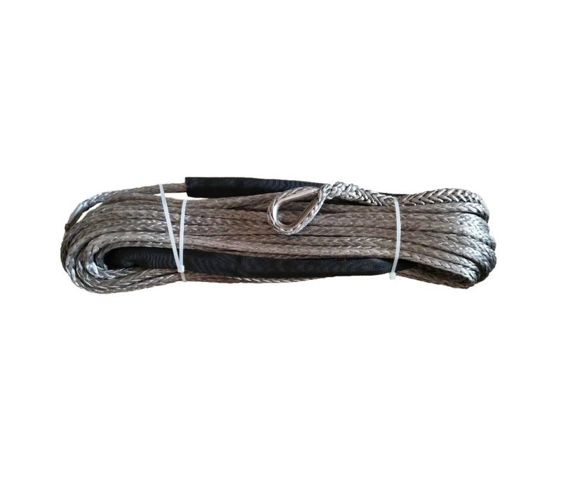 13400 Pfund Synthetisches Windenseil-Leitungskabel, 8 mm x 30 m, Synthetisches Windenseil/Seil/Kabel, Uhmwpe-Faser for 4x4 4wd ATV Utv SUV Offroad(Grey) von BASSFLY