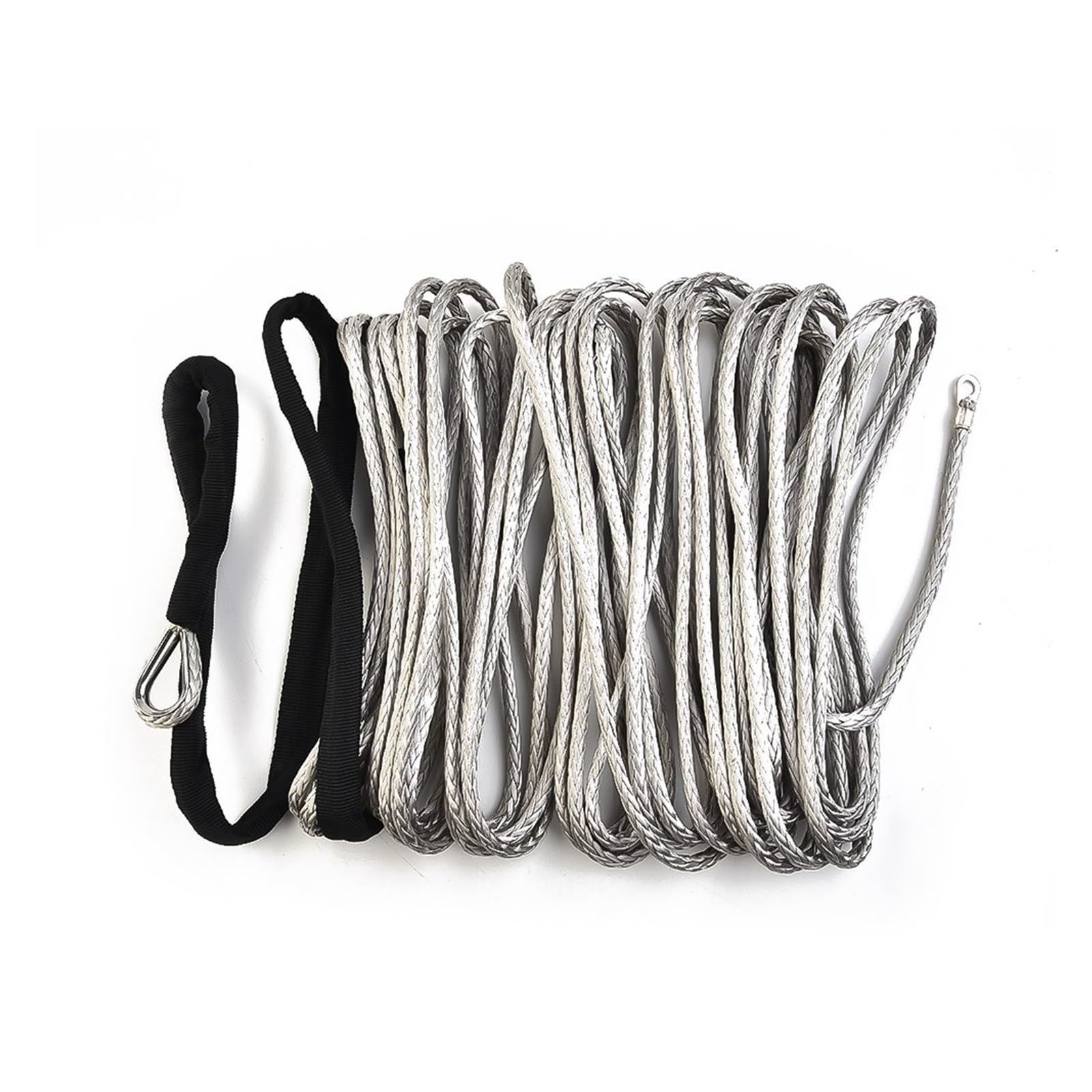 15 m, 7700 lbs, hochfestes Synthetisches Windenseil, Seil, Schleppseil mit Mantel, graue Wartungsschnur for ATV, UTV, Off-Road 15 m, 7700 lbs, hochfestes Synthetisches Windenseil, Seil, Schleppseil mit Mantel, graue Wartungsschnur for ATV, UTV, Off-Road von BASSFLY