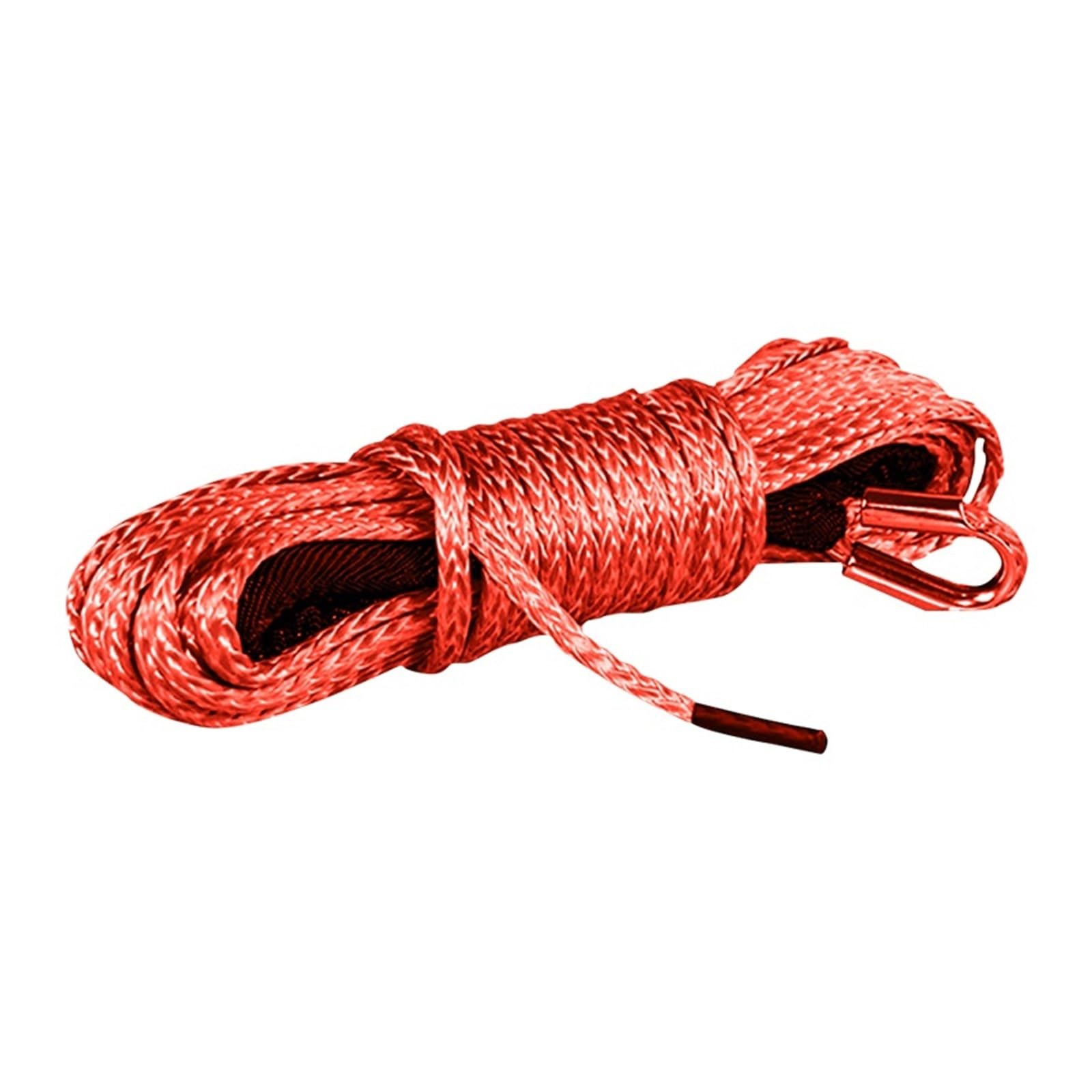 15 m Abschleppseil for Windenseil, Kunstfaser, 7000 lbs, for Off-Road-4WD-LKW, Boot, SUV, Synthetisches Winden-Zugseil(Rood) von BASSFLY