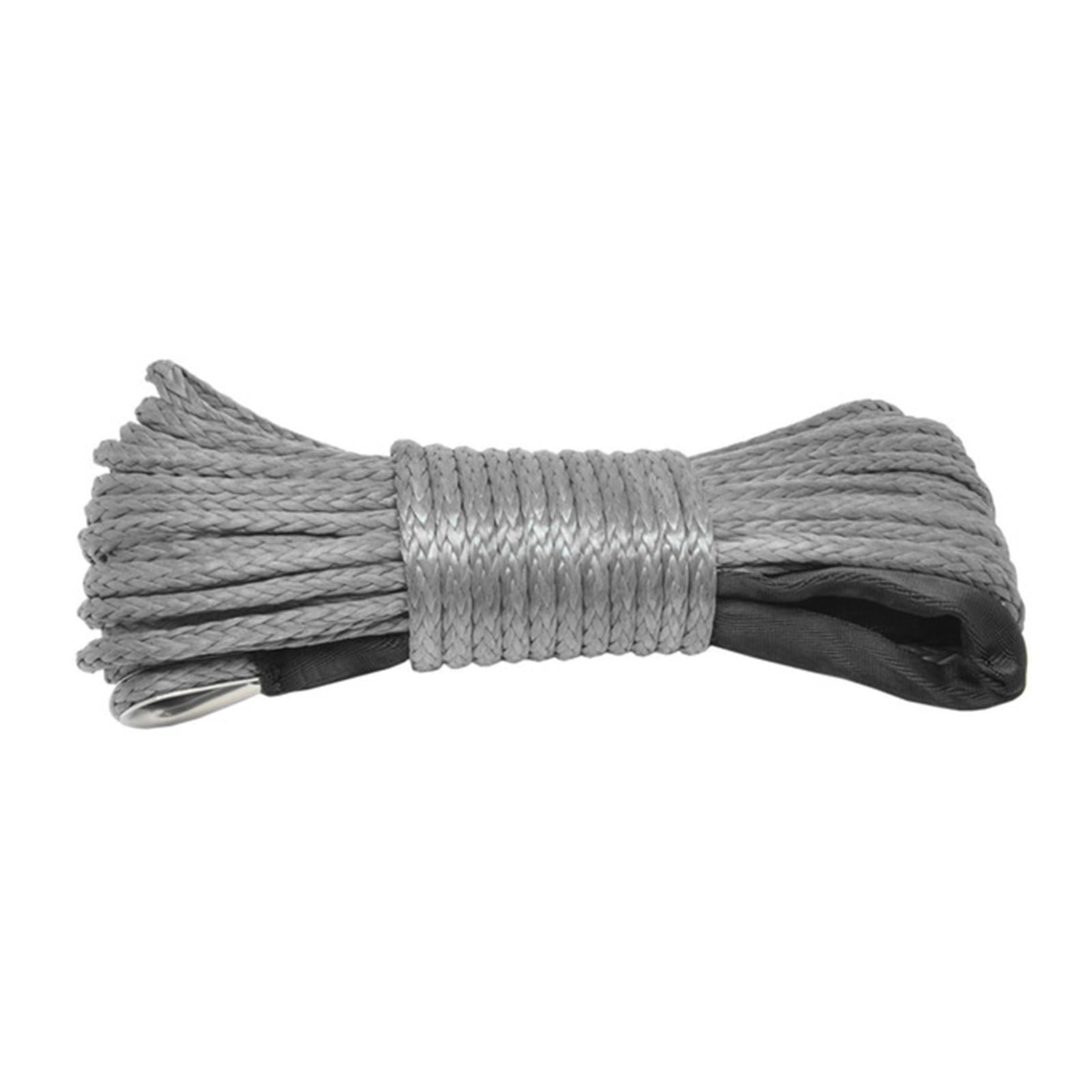 15m Windenkabel, Kabel Abschleppwagen Abschleppgurt Anhängerseil mit Haken for ATV Off Road Zubehör 7700lbs 3,5T(Black Gray) von BASSFLY