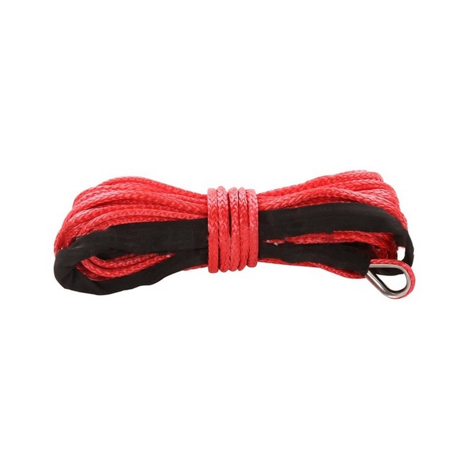 15m Windenkabel Kabel Abschleppwagen Abschleppgurt Anhängerseil mit Haken for ATV Off Road Zubehör 7700lbs 3,5T(Rood) von BASSFLY