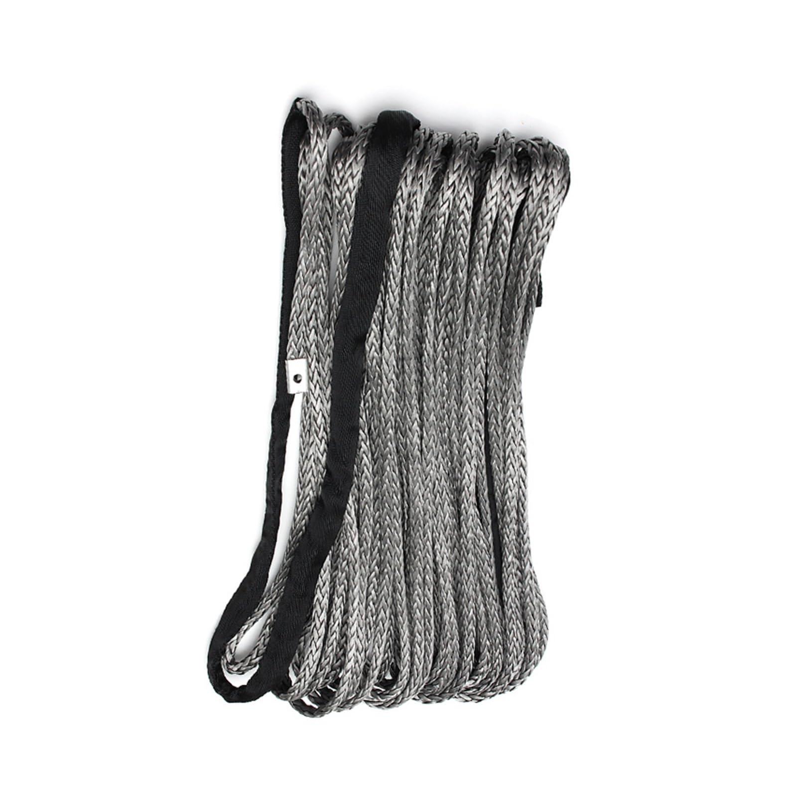 2/5" x 100ft Auto-Synthetik-Windenseil, graues Bergungskabel, Allrad-ATV-Hochleistungsseil, in Einer Schlaufe gewickelt, 10mm x 30m, 23000LBS 2/5" x 100ft Auto-Synthetik-Windenseil, graues Bergungskabel, Allrad-ATV-Hochleistungsseil, in Einer Schlaufe gewickelt, 10mm x 30m, 23000LBS von BASSFLY