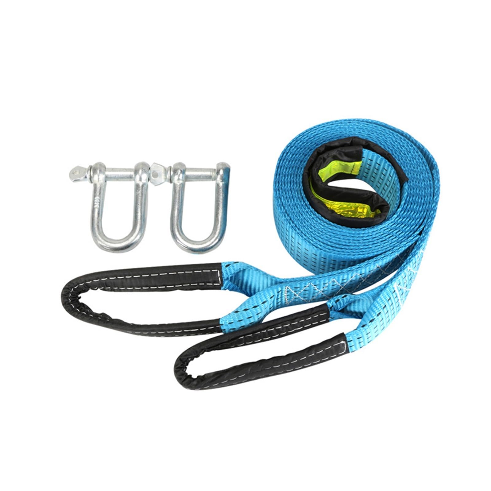 3/4/5M 8 Tonnen Abschleppseil Abschleppgurt Auto-Abschleppseil mit Haken Hochfestes Nylon for schwere Auto-Notfälle(4m) von BASSFLY
