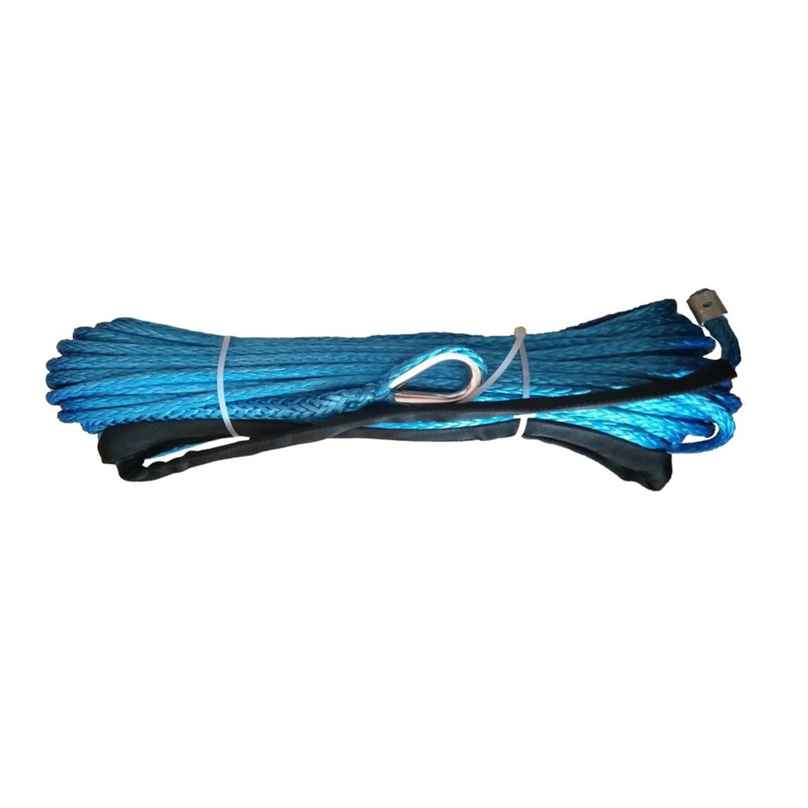 3/8" x 100' graues Synthetisches Windenseil Uhmwpe-Kabel for ATV UTV SUV 4X4 (Orange, Gelb, Blau, Grau)(Blue) von BASSFLY