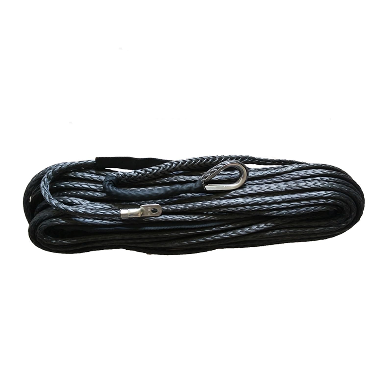 39.000 Pfund Windenseilkabel, 14 mm x 28 Meter Synthetisches UHMWPE-Windenseil for Offroad-UTV-ATV(Noir) von BASSFLY