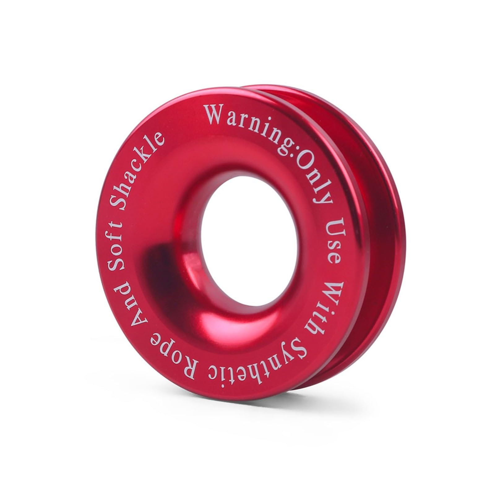 41000lbs Windenseil, synthetischer weicher Schäkel + Bergungsring-Set, robuste Schäkel mit Schutzhülle for die Bergung von LKW-Fahrzeugen(Red Only Ring) von BASSFLY