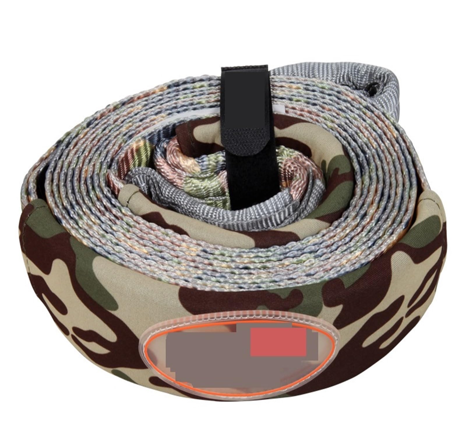 5 m 5 Tonnen Abschleppseil, strapazierfähig, hochfest, Notfall-Abschleppseil, Kabelband mit Haken for PKW-LKW-Anhänger(Camouflage) von BASSFLY