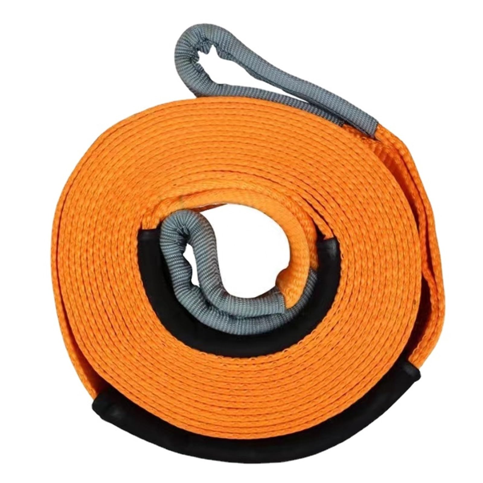 5 m 5 Tonnen Abschleppseil, strapazierfähig, hochfest, Notfall-Abschleppseil, Kabelband mit Haken for PKW-LKW-Anhänger(Orange) von BASSFLY