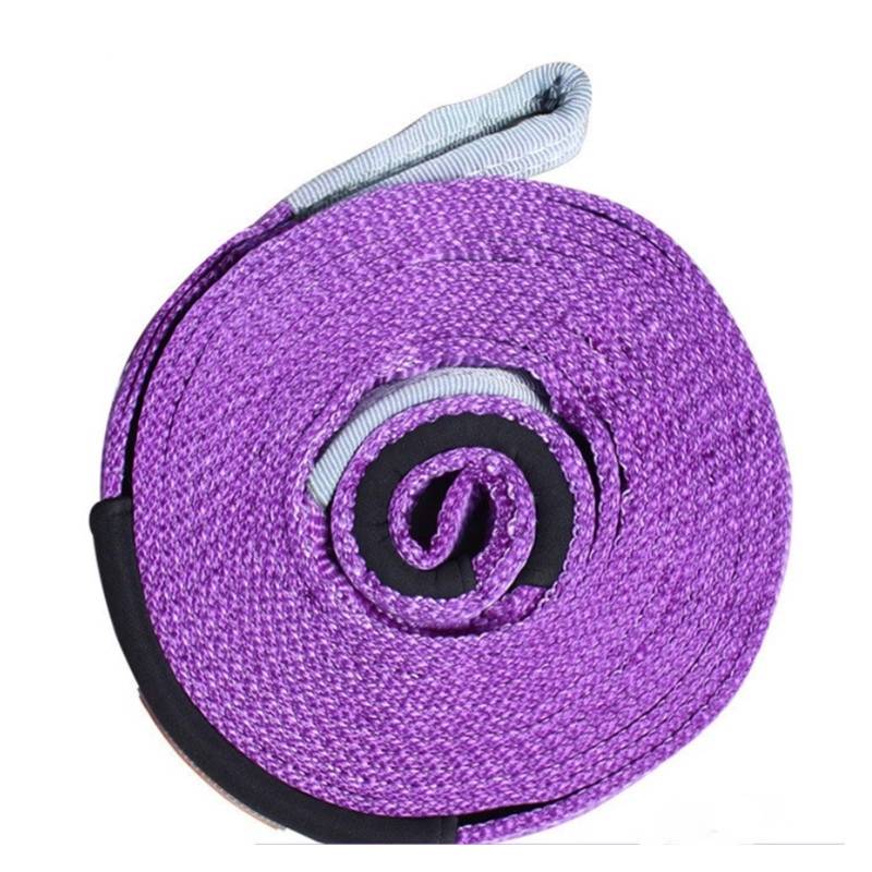 5 m 5 Tonnen Abschleppseil, strapazierfähig, hochfest, Notfall-Abschleppseil, Kabelband mit Haken for PKW-LKW-Anhänger(Purple) von BASSFLY