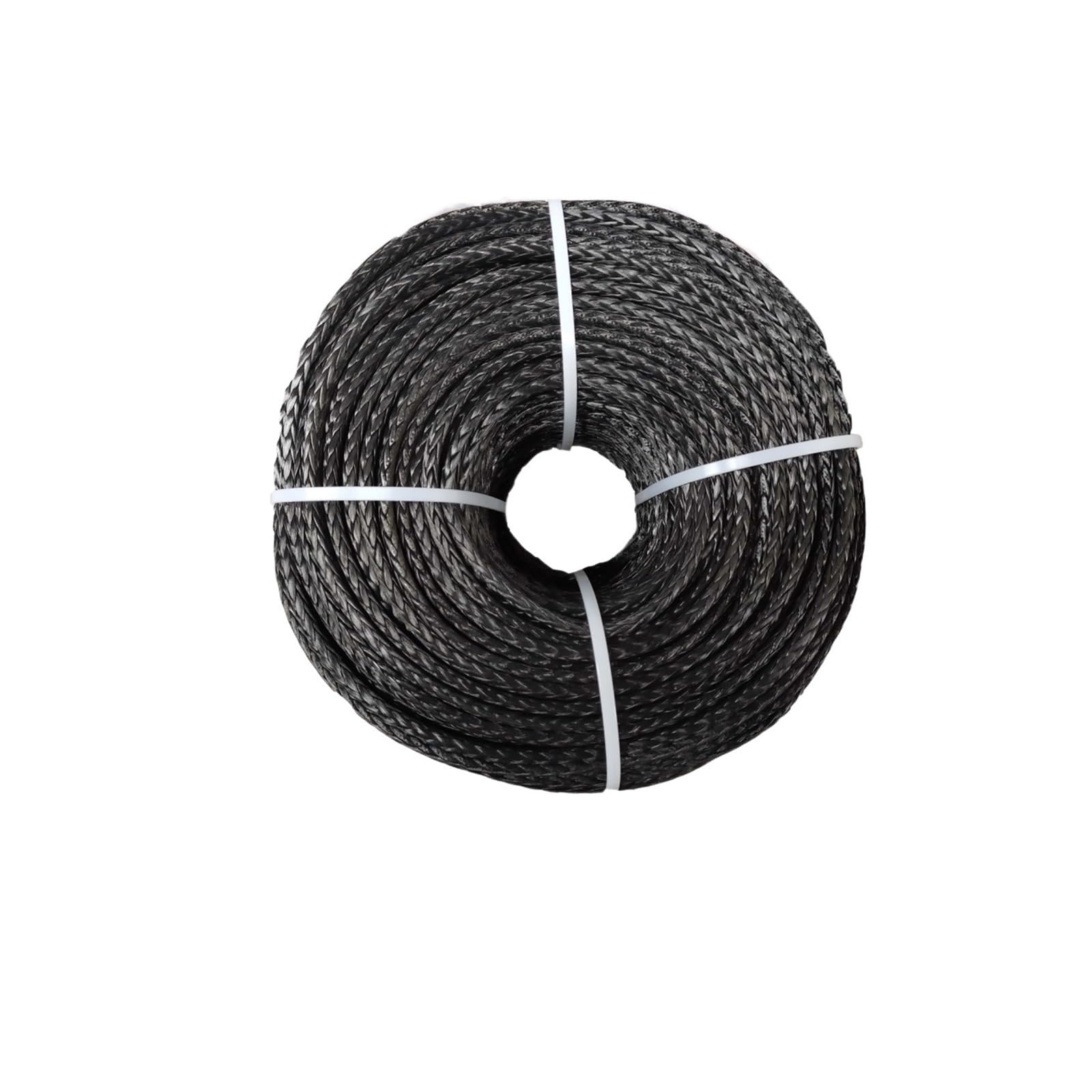 6 mm x 100 m UHMWPE-Faser Synthetisches Winden-Abschleppseil/Kabel for ATV UTV SUV 4X4 4WD Off-Road(Noir) von BASSFLY