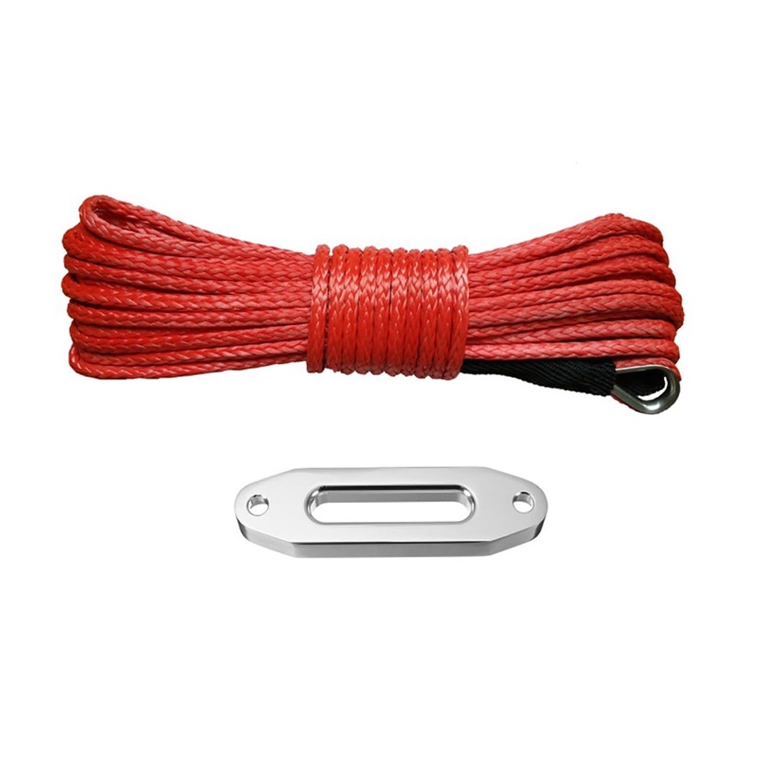 6 mm x 15 m und 4000 lbs Seilführung aus synthetischem ATV/UTV-Windenseil for Traktorschlepper(Rood) von BASSFLY