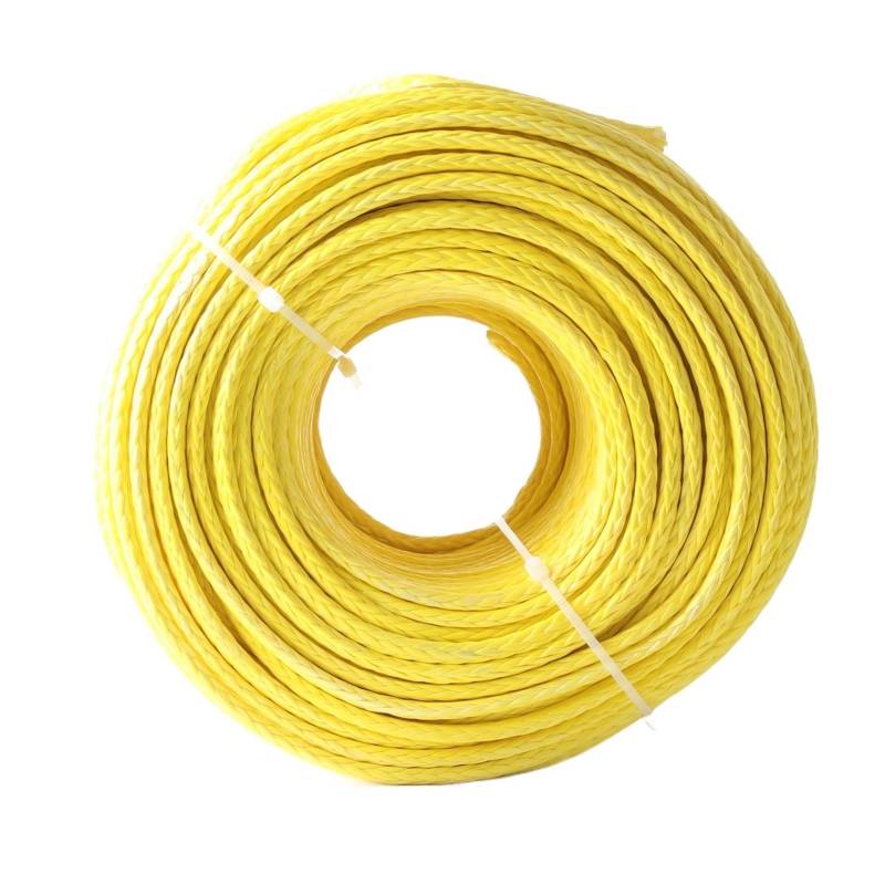 7 mm 20 m UHMWPE-Hohlgeflecht-Bootsankerseil(Yellow 20m) von BASSFLY