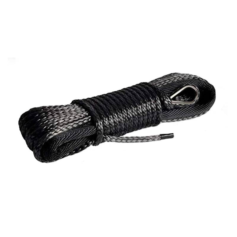 8 mm x 12 m Synthetisches Windenseil/Seil UHMWPE-Kabel mit Mantel for 4x4 4wd ATV Utv SUV Offroad(Grey) von BASSFLY